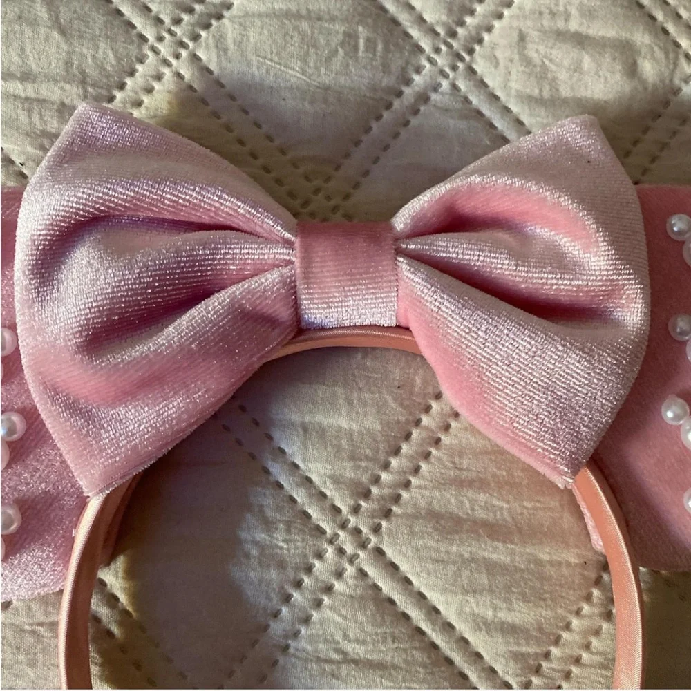 Pink Pearl Embellished Kids Headband